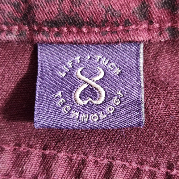 Not Your Daughters Jeans Size 12 Purple Black Snake Print Skinny Stretch - Picture 5 of 9